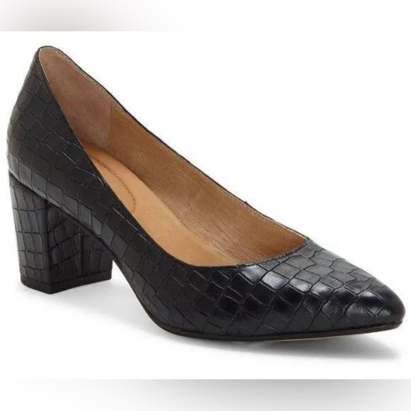 Black block heel pump - Picture 1 of 5